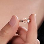 Personalised Minimalist Dainty Initial Ring with Birthstone Female Jewellery Anniversary Birthday Gift for Women