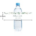 Personalized Eucalyptus Theme Wedding Water Bottle Labels Set of 30 Engagement Bridal Shower Party Gift