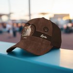 Personalized Vintage Style Cute Pet Photos Adjustable Baseball Cap with Names Sports Accessories Birthday Gift for Cat Dog Pet Lovers