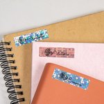 Personalisierte bunte Laser Pailletten Geburt Blume wasserdicht Name Aufkleber Etiketten Schule liefert zurück zu Schule Geschenk für Kinder