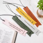 Signet en Cuir Personnalisé avec Texte Gravé pour Lecteur Cadeau d'Anniversaire pour Amoureux des Livres