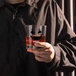 Personalized Jack-O'-Lantern 10oz Whisky Glasses with Name Birthday Halloween Grandparents Day Gift for Family Friends
