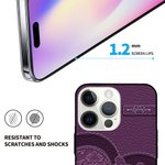 Personalized Faux Leather Heart Phone Case for iPhone with 1-10 Names Birthday Gift for Grandma Mom