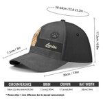 Personalized Vintage Style Cute Pet Photos Adjustable Baseball Cap with Names Sports Accessories Birthday Gift for Cat Dog Pet Lovers