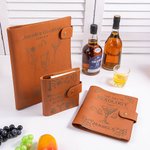 Personalized Retro Cocktail Recipe Leather Notebook with Engraved Name 70 Sheets Birthday Mixology Gift for Cocktail Lover Bartender