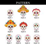 Personalized Sugar Skull Family Ceramic Vase with 1-9 Names Home Decor Day of the Dead Gift for Mom Grandma