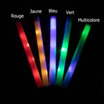 Set de 10 Bâtons Lumineux LED Personnalisés avec Texte Accessoire en Mousse Cadeau Mariage Club Musical pour Couple Amoureux de Concert