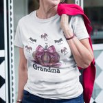 Personalized Pumpkins Coquette Bow Bats 100% Cotton Unisex Kid Adult T-shirt Halloween Thanksgiving Gift for Family