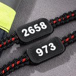 Personalised Thin Red Line Adjustable Handmade Braided Rope Bracelet with 3D Printing Badge Number Birthday Thank You Gift for Firefighter