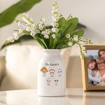 Personalized Sugar Skull Family Ceramic Vase with 1-9 Names Home Decor Day of the Dead Gift for Mom Grandma