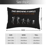 Personalisierte lustige Skelett Familie werfen Kissenbezug mit 2-8 Namen Home Decor Halloween Geburtstag Geschenk für Familie