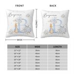 Henkilökohtainen söpö Peter Rabbit Floral Initial Throw tyynyn kansi nimi Baby Shower syntymäpäivälahja vastasyntyneelle lapsi