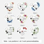Décapsuleur Magnétique Personnalisé avec Nom en Forme de Coeur Ensemble de 10 Pièces Cadeau d'Anniversaire Fête Mariage Souvenirs pour les Invités