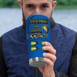 Personalisierte Hooked On Being Papa 30oz Tumbler mit 1-16 Namen Großelterntag Vatertag Geschenk für Opa Papa