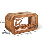 Boîte à cartes de mariage en bois personnalisée et gravée avec nom et date Cadeau de mariage pour les jeunes mariés