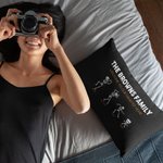 Personalisierte lustige Skelett Familie werfen Kissenbezug mit 2-8 Namen Home Decor Halloween Geburtstag Geschenk für Familie