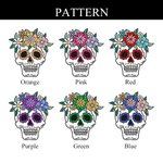 Serviette Gaufrée 100% Coton Personnalisée avec Nom Style Calavera Accessoire de Cuisine Cadeau Halloween Jour des Morts Mexique pour Famille Amis