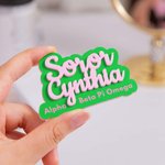 Distintivo magnetico acrilico personalizzato della sorellanza con nome Accessori della sorellanza Capitolo Riunioni Regalo per la sorella amica