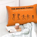 Personalisierte lustige Skelett Familie werfen Kissenbezug mit 2-8 Namen Home Decor Halloween Geburtstag Geschenk für Familie