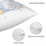 Henkilökohtainen söpö Peter Rabbit Floral Initial Throw tyynyn kansi nimi Baby Shower syntymäpäivälahja vastasyntyneelle lapsi