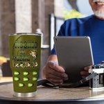 Personalisierte Hooked On Being Papa 30oz Tumbler mit 1-16 Namen Großelterntag Vatertag Geschenk für Opa Papa