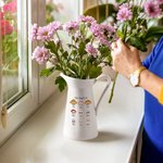 Personalized Sugar Skull Family Ceramic Vase with 1-9 Names Home Decor Day of the Dead Gift for Mom Grandma