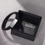 Personalized Classic Leather Braided Rope Bracelet with Engarved Text Birthday Valentine's Day Gift for Men