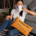 Personalisierte lustige Skelett Familie werfen Kissenbezug mit 2-8 Namen Home Decor Halloween Geburtstag Geschenk für Familie