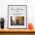 Personlig Du kommer alltid att vara i mitt hjärta Fotoram med text Minnesmärke Sympati Present till familj Vän