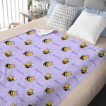 Personalisierte niedliche Biene weiche Decke mit Namen Baby Dusche Kindertag Geburtstag Geschenk für Kinder Frauen Mädchen