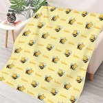 Personalisierte niedliche Biene weiche Decke mit Namen Baby Dusche Kindertag Geburtstag Geschenk für Kinder Frauen Mädchen