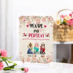 Personalized You Are My Person Vintage Rose Design Acrylic Plaque Desk Ornament Birthday Gift for Friends