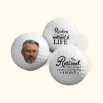 Balle de golf photo personnalisée Cadeau de retraite pour homme golfeur