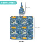 Personalized Cute Dinosaur Soft Swaddle Blanket and Knot Hat Set with Name Birthday Baby Shower Gift for Newborns Baby Boy