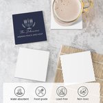 Personalized Hanukkah Decor Non-slip Absorbent Ceramic Coaster with Name and Text Set of 2 Hanukkah Jewish Gift for Family