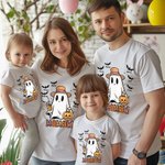 Personalized Cute Ghost Bat Kid Aldult T-shirt Baby Bodysuit Halloween Gift for Family Friend