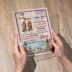 Henkilökohtainen minun Besties rakastan sinua akryyli plaketti pitkän matkan ystävyys syntymäpäivälahja parhaille ystäville