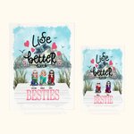 Henkilökohtainen elämä on parempaa Besties akryyli Plaque Desk Ornamentti Syntymäpäivälahja Best Friends Sisko Bestie