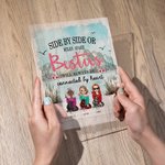 Henkilökohtainen Side by Side tai Miles Apart Besties on aina yhdistetty sydämen akryyli plaketti syntymäpäivä joululahja hänelle
