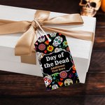 Personalized Mexican Floral Sugar Skull Gift Tags Stickers with Text Set of 24 Halloween Day of the Dead Decor Party Favors
