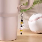 Breloque personnalisée en silicone pour poignée de bouteille d'eau avec numéro pour Stanley Tumbler Cadeau d'anniversaire pour amateur de sport