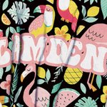 Personalised Quick Dry Sand Free Tropical Holiday Flamingos Hooded Beach Towel with Name Birthday Summer Gift for Kid