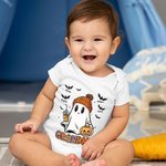 Personalized Cute Ghost Bat Kid Aldult T-shirt Baby Bodysuit Halloween Gift for Family Friend