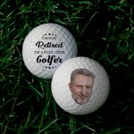Balle de golf photo personnalisée Cadeau de retraite pour homme golfeur
