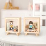 Henkilökohtainen söpö sarjakuvahahmo puinen selkeä Piggy Bank Money Box nimi syntymäpäivä lasten päivä lahja pojille tytöille