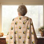 Personalisierte niedliche Biene weiche Decke mit Namen Baby Dusche Kindertag Geburtstag Geschenk für Kinder Frauen Mädchen