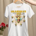 Personalized Multicolour Cute Bee Family 100% Cotton Adult Kid T-shirt with 1-10 Names Birthday Gift for Family