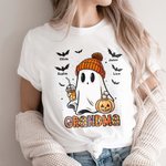 Personalized Cute Ghost Bat Kid Aldult T-shirt Baby Bodysuit Halloween Gift for Family Friend