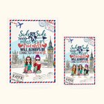 Personalized Side by Side Miles Apart Acrylic Plaque Friendship Birthday Long Distance Gift for Besties