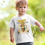 Personalized Multicolour Cute Bee Family 100% Cotton Adult Kid T-shirt with 1-10 Names Birthday Gift for Family